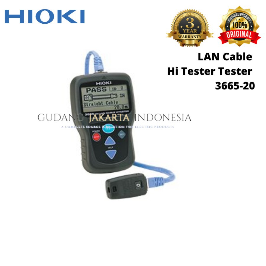 HIOKI LAN Cable Hi Tester Tester 3665-20 Waranty Resmi 3Tahun