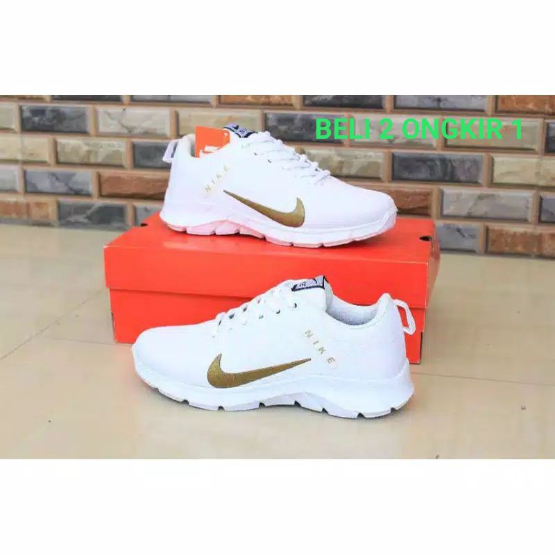 sepatu Nike gold/sepatu pria wanita/sepatu sport/sepatu jogging/sepatu murah/