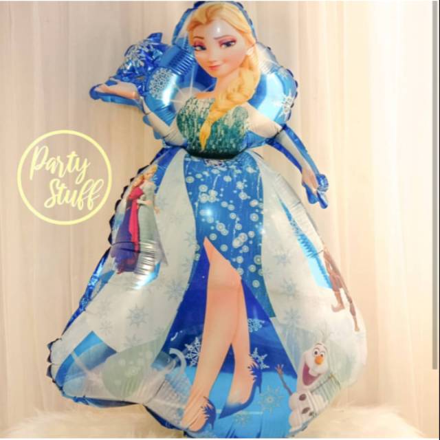 Foil Balon Frozen ( Jual balon helium huruf angka perlengkapan ulang tahun jasa dekorasi pesta )