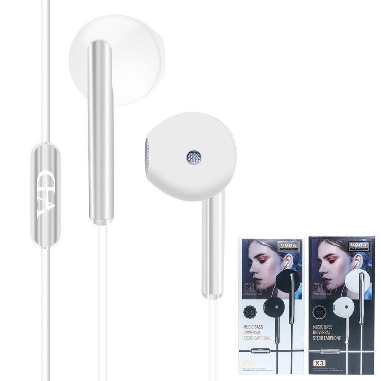 BUDS IN-HF / HEADSET / HEDSET / HANDSFREE / EARPHONE VODA X3 BASS TERBAIK ▪ Hun31au22ᶜ