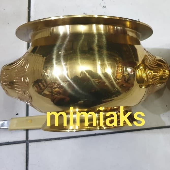 Dupa - Hiolo Hio Lo Tempat Dupa Hio Kuningan Kepala Singa Ukuran 5In Import