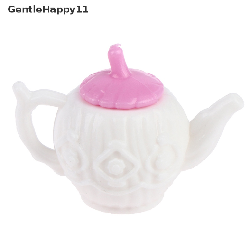 Gentlehappy 3pcs / Set Miniatur Teko + Cangkir Teh / Kopi Untuk Aksesoris Rumah Boneka