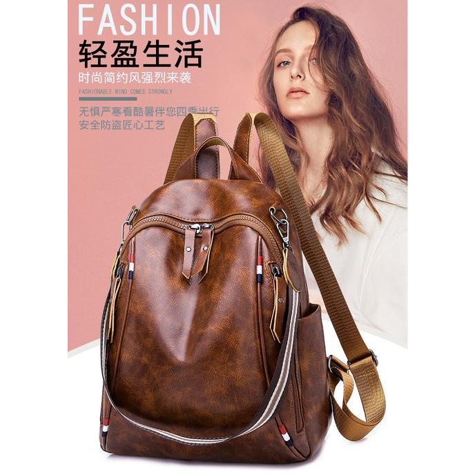 Ransel Anti Maling 2443 Backpack Multifungsi Fashion Wanita Tas Modis