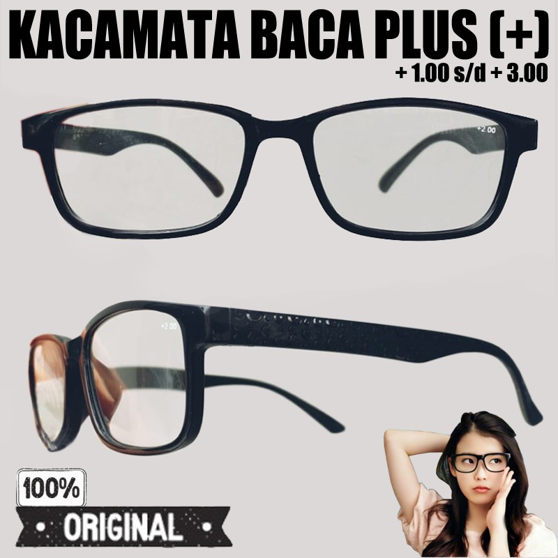 Kacamata Baca Plus (+) Kacamata Pria Wanita Kacamata Plus Reading Glasses Kacamata Rabun Dekat