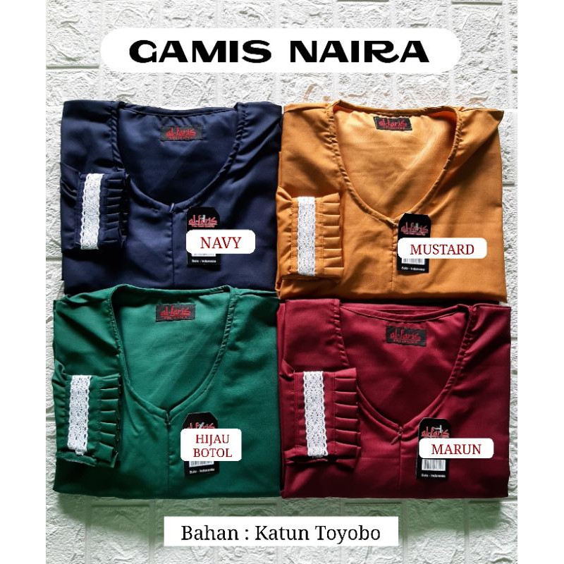 Gamis Toyobo List Renda Import Quality, Gamis Naira by Al Faris