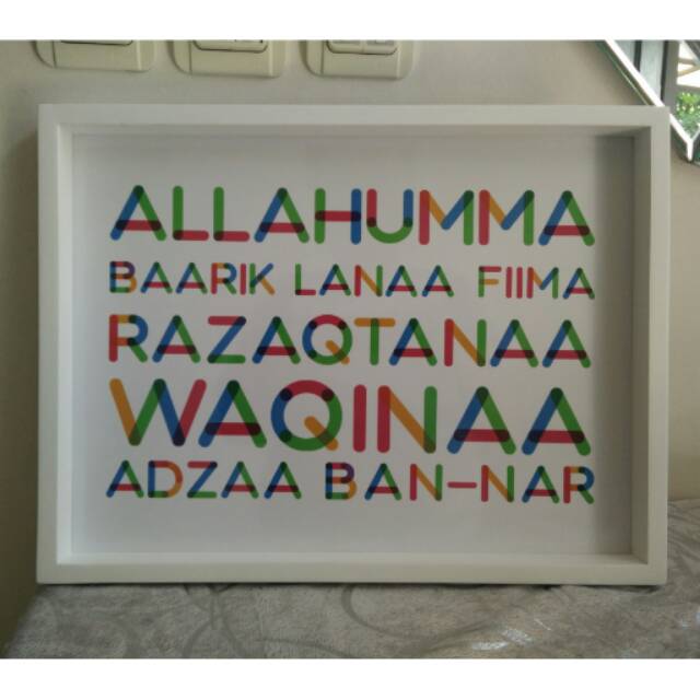 Harga Pabrik Pajangan Hiasan Dinding Wooden Poster Doa Makan Uk 30x40 Xo1qo9U6lDWe