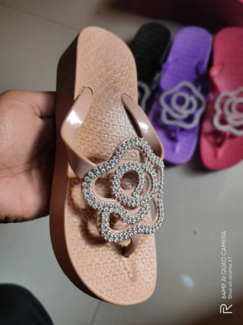 Sandal karet glass bintang - sandal jepit karet cewek