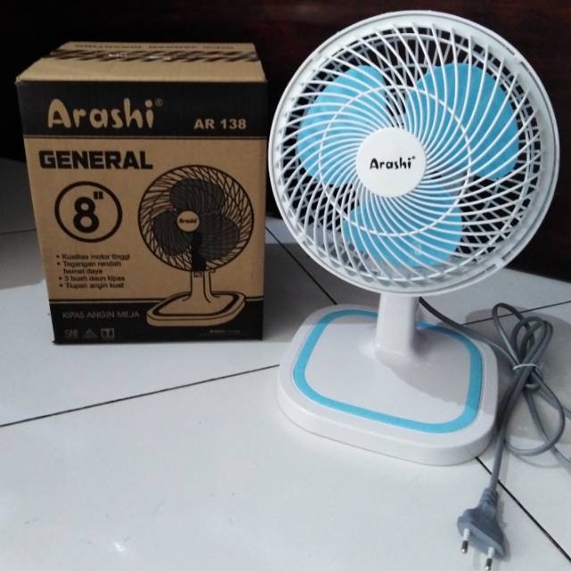 DESK FAN KIPAS ANGIN MEJA 8 INCH ARASHI