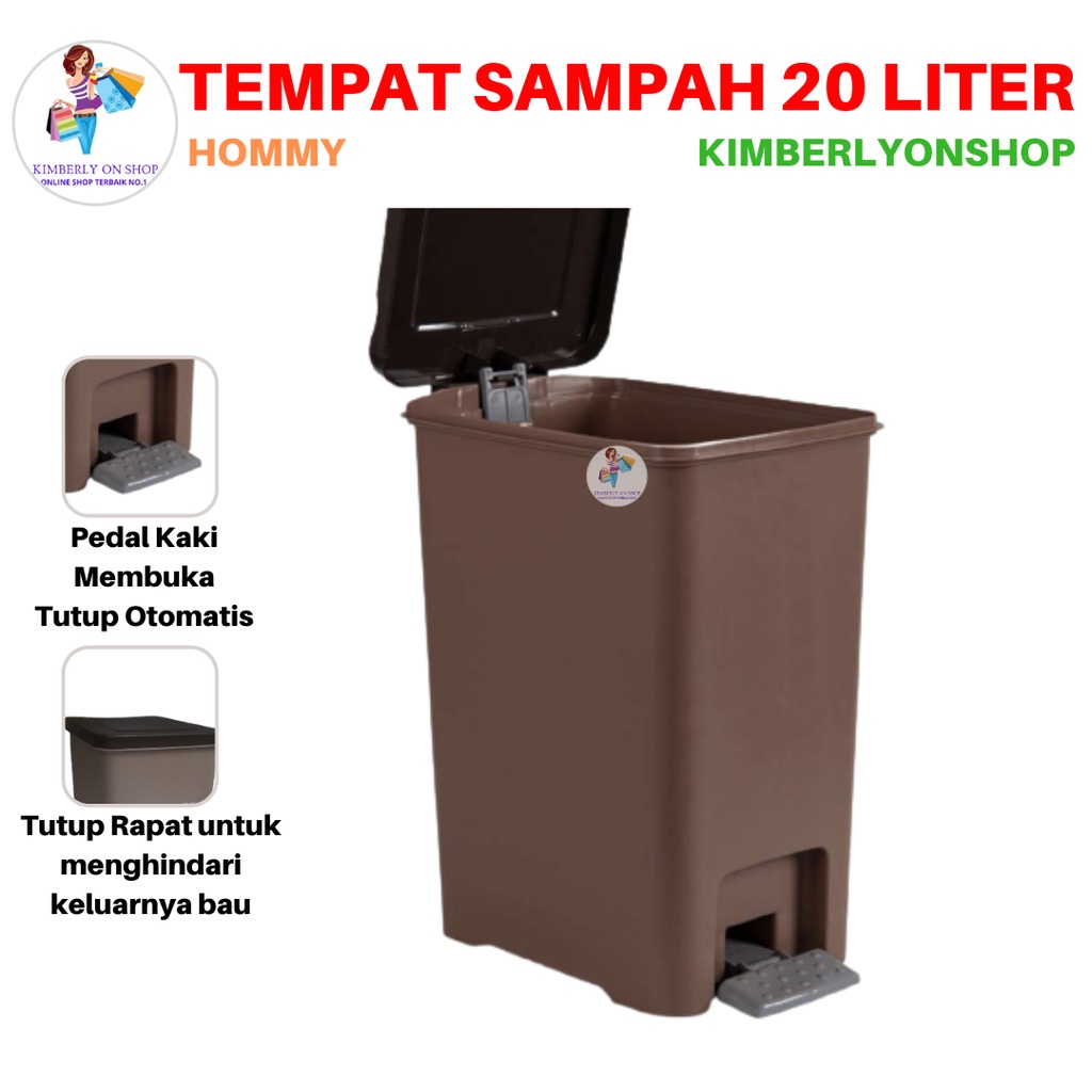 Tempat Sampah 20 Liter Dustbin Orthon 7580 Hommy