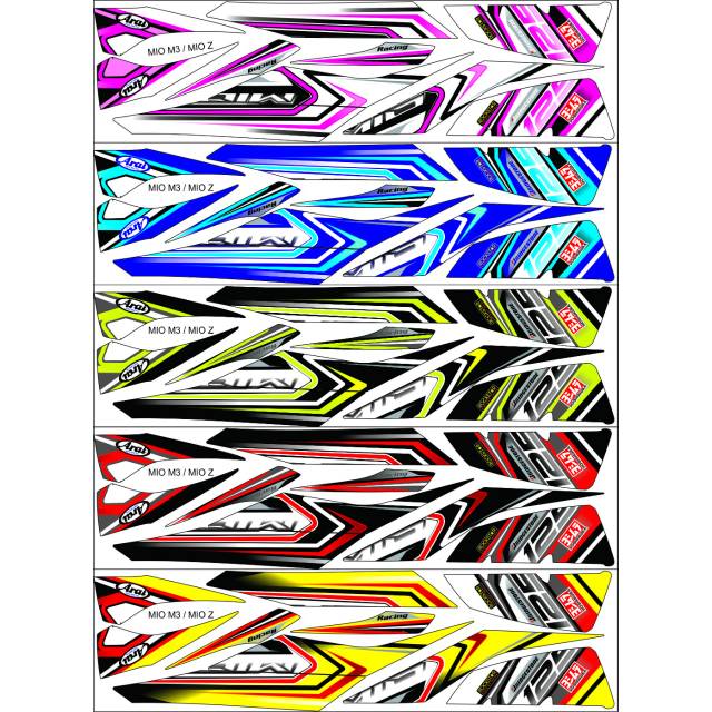 Striping lis sticker variasi yamaha mio m3/mio z Arai