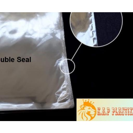

PLASTIK OPP DAUBLE SEAL UK. 32 X 37 CM / TEBAL 04 / ISI 100 PCS