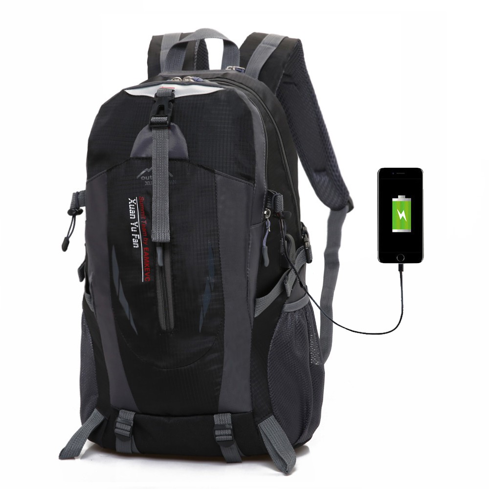 Uphike Tas Pria Tas  Backpack Outdoor Tas Sekolah USB Charger  TCR01