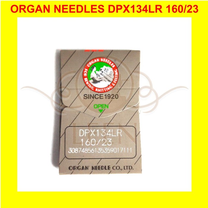 Jarum ORGAN PFx134LR 23 / DPx134LR Needles Jahit Kulit ORI Japan LEEN