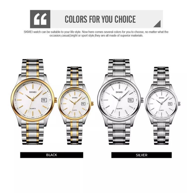 Jam Skmei 1692 couple 1693 original free gift box