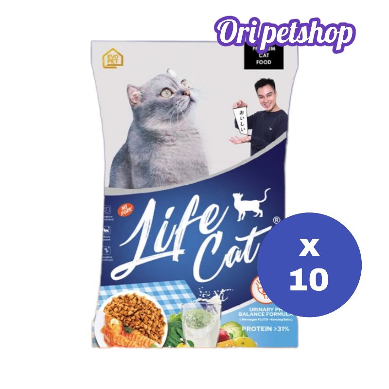 grab gojek - Life cat Dry Food 10 kg makanan kucing life cat