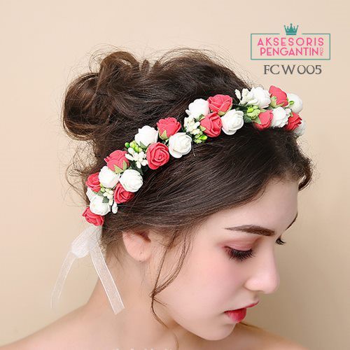 [PRODUK TERBATAS] AKSESORIS RAMBUT MAHKOTA BUNGA FLOWER CROWN WEDDING FCW005