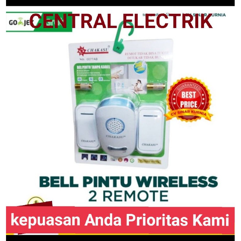 Bel Rumah Wireless/Bel Pintu/Bel wireless/ 2 remote/AWET DAN TOP