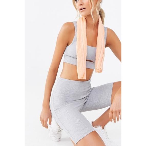 Forever 21 Active High Rise Ribbed Biker Shorts / F21 Short Legging Pendek Workout Cycling Pants