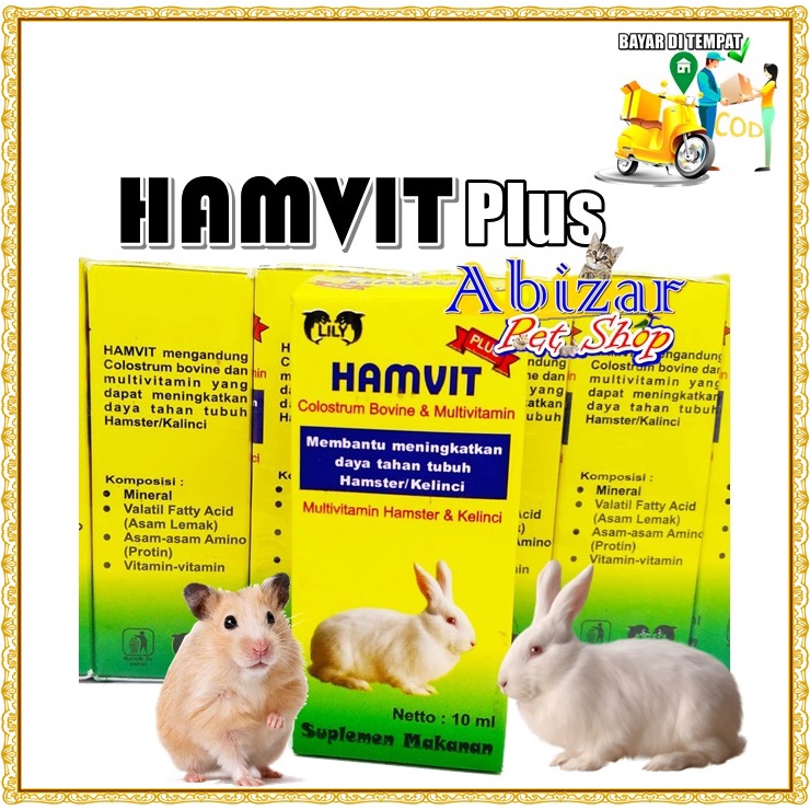 Vitamin Hamster Kelinci Sugar Glider HAMVIT - Ukuran 10ML - Hijrah Pet Shop