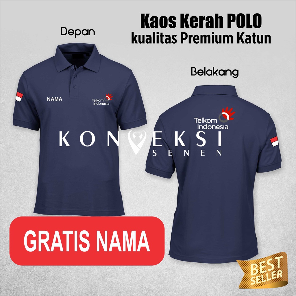 kaos telkom Indonesia | kaos polo katun | kaos BUMN