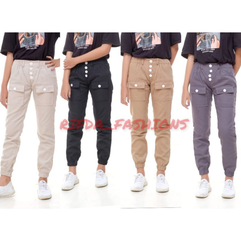 SS (COD) GUMI MIX JOGGER / GRUPY PANTS JOGGER WANITA / CELANA PANJANG JOGER KIMINO