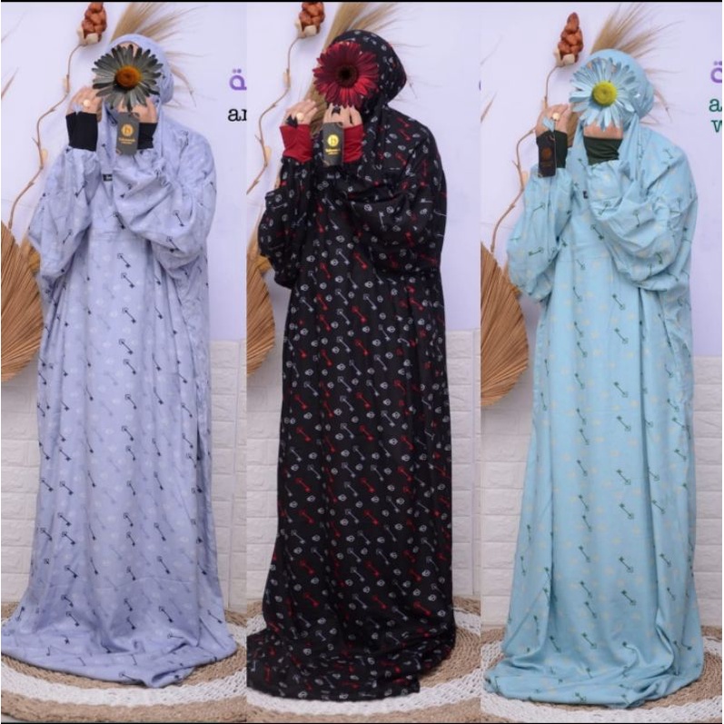 mukena basmah / mukena terusan / mukena motif