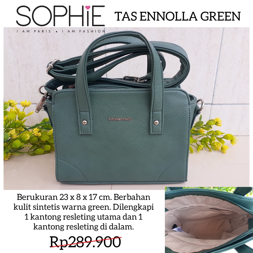 TAS ENNOLLA GREEN SOPHIE MARTIN PARIS PROMO TAS WANITA HIJAU