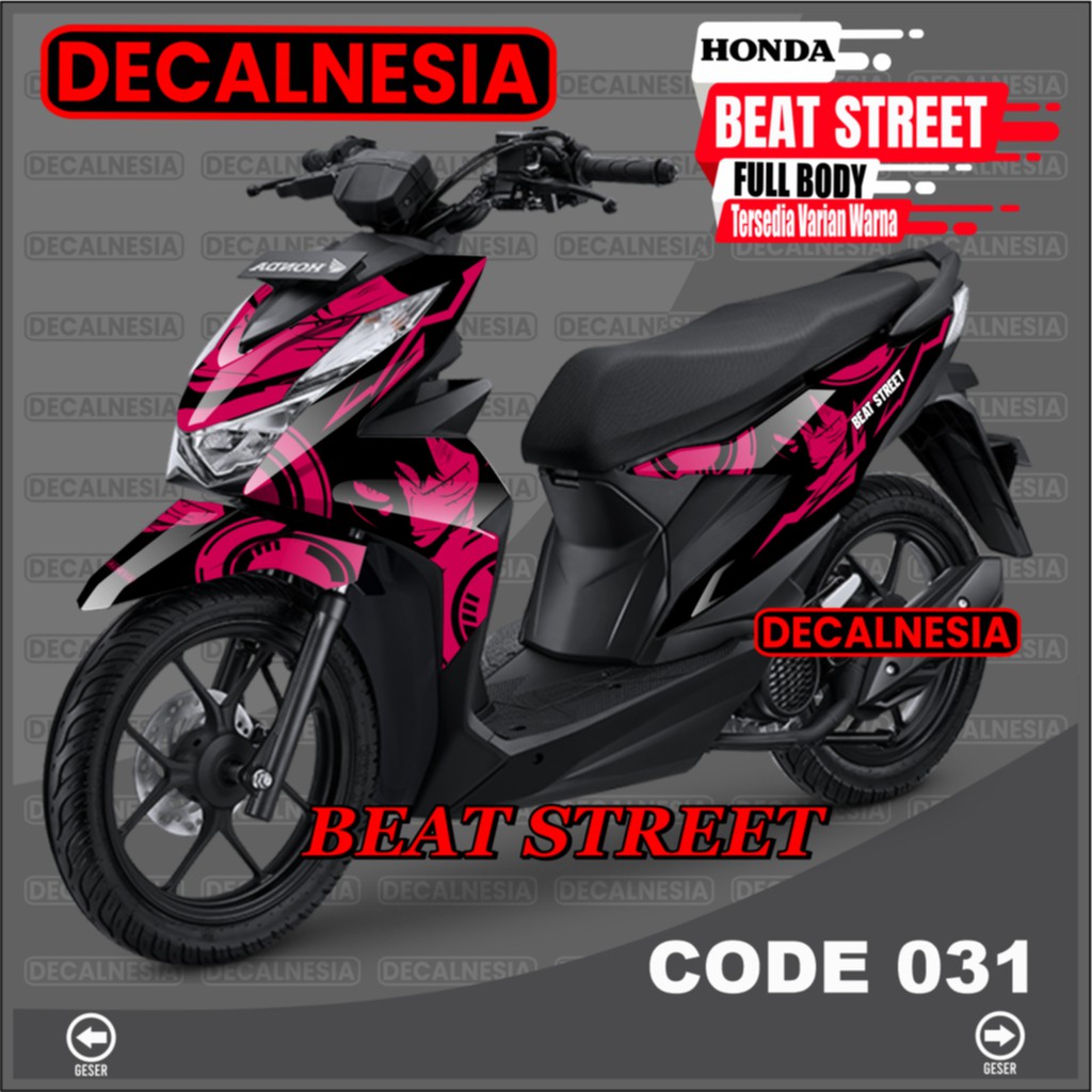 Decal Beat Street New 2021 2022 2023 Full Body Sticker Motor Racing Stiker Variasi Aksesoris C31