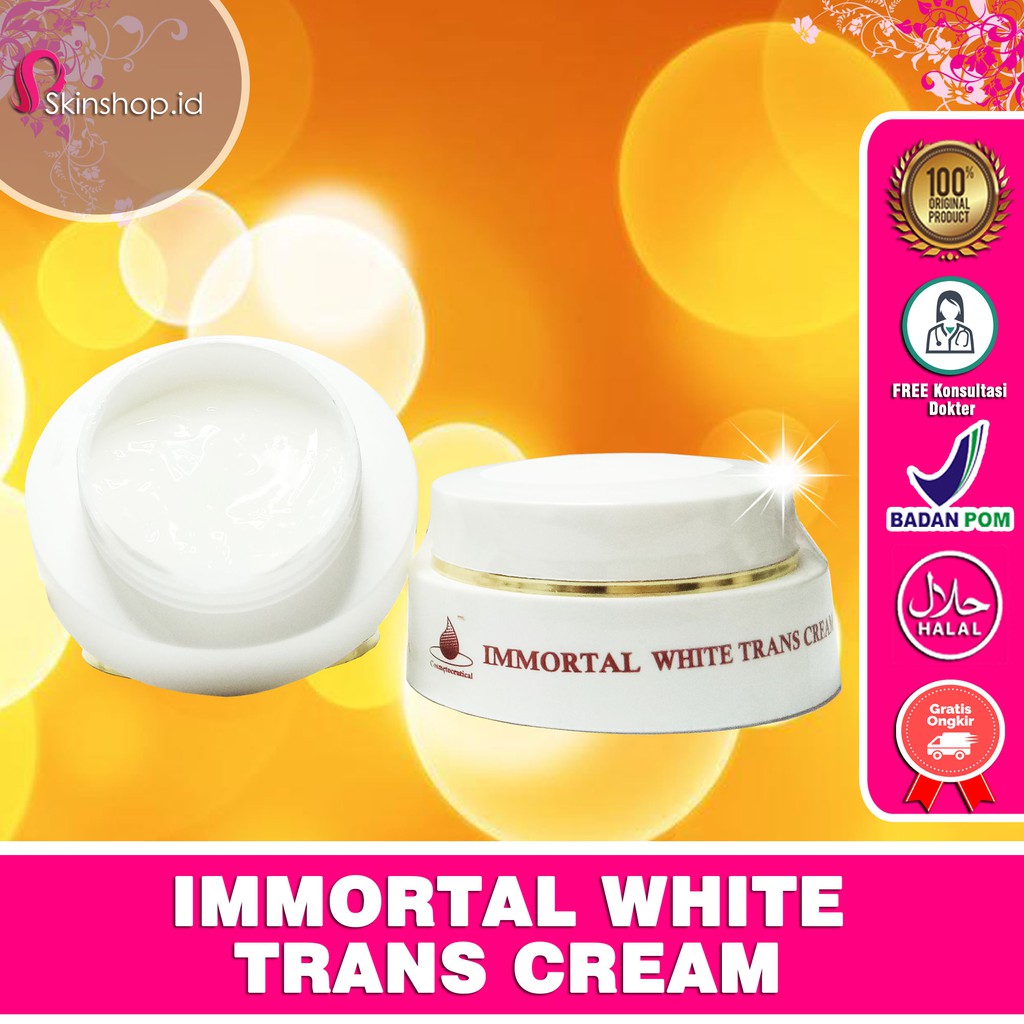 Immortal White Trans CREAM 12,5gr Original  Perawatan mencerahkan &amp; Menyamarkan Noda Hitam BPOM Aman