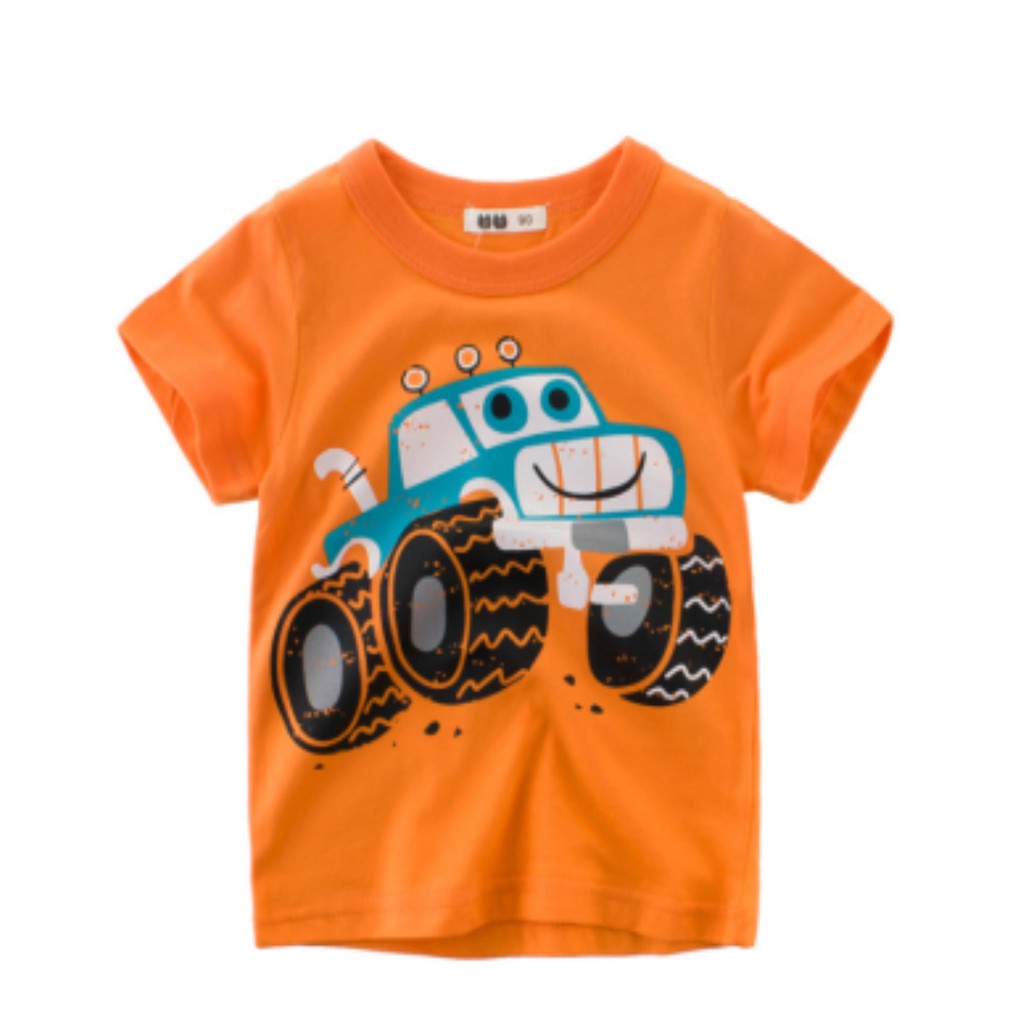 T-Shirt Baju Anak orange Car / Baju Atasan Anak / Baju Kaos Anak