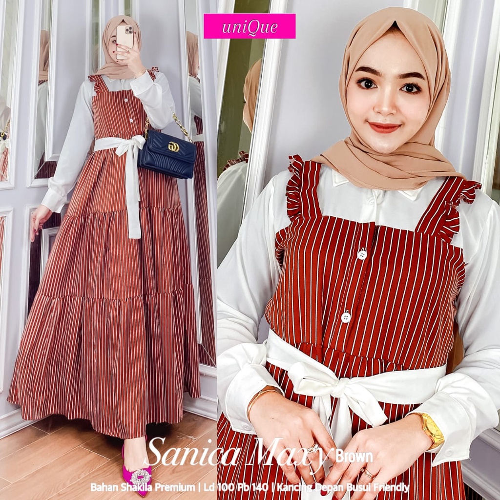 Sanica Maxy Dress/Maxi Dress/Gamis/Baju Wanita/Baju Muslim