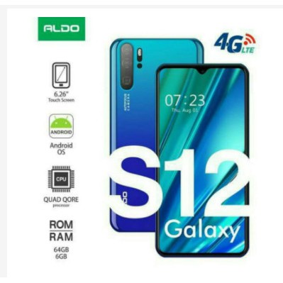 HANDPHONE ALDO S12 GALAXY 6/64 - 4/32 GB / GARANSI RESMI INDONESIA / HANDPHONE ALDO S12 / HP ANDROID-6/64 GB