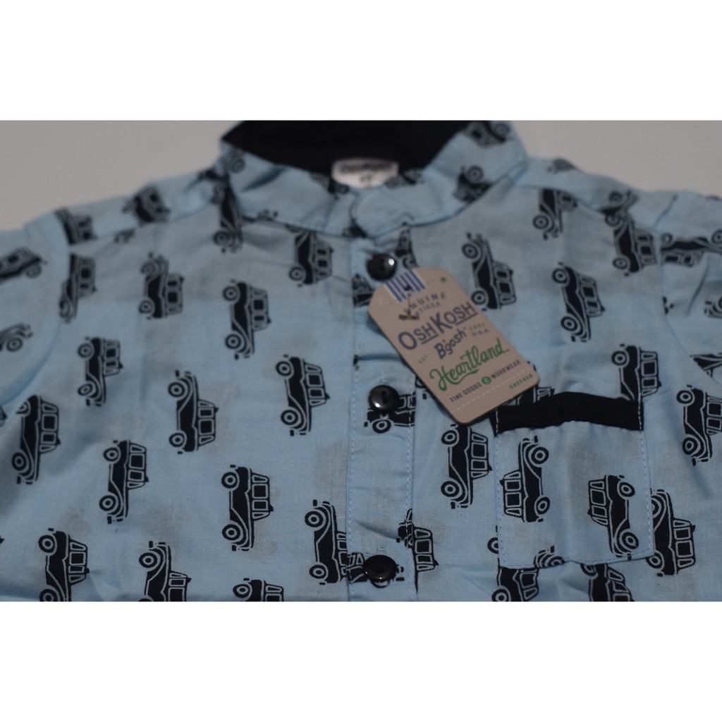 COD TERLARIS KEMEJA ANAK KOKO MOBIL BIRU 1-4 TAHUN-1