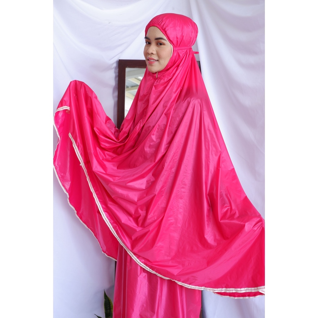 MUKENA TRAVELING MINI 2in1 Kecil dan Ringan - Parasut Resleting - GYFDA.LIFE #SegenggamTangan - PINK