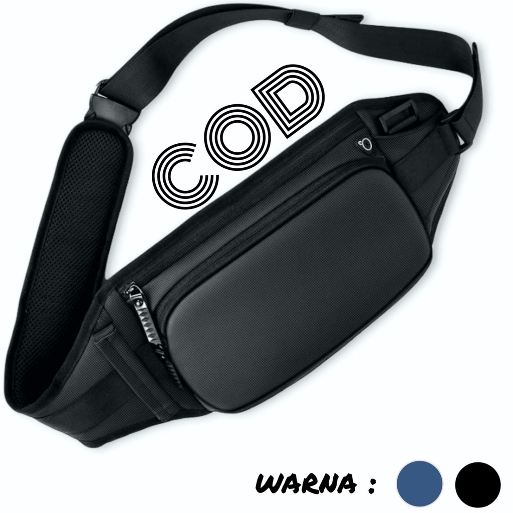 Tas Selempang Pria Waterproof Multifungsi Tas Pinggang Pria Anti Air Waistbag