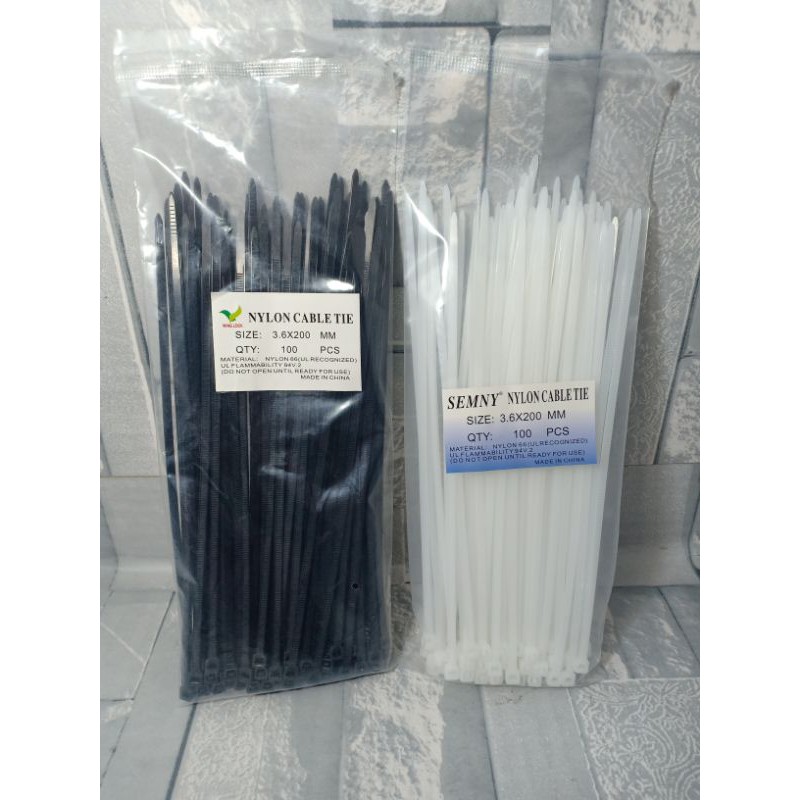 

Kabel Ties Size 3.6 x 200 MM 20cm Nylon Cable Tie