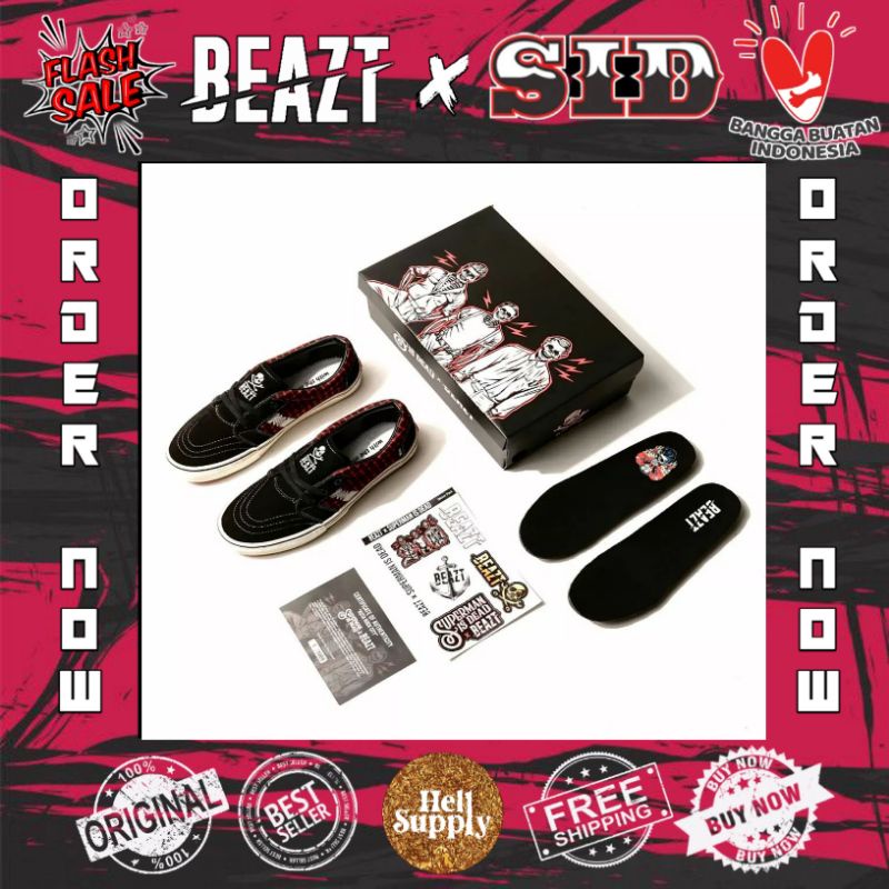 Sepatu Beazt x Superman Is Dead SID "KUTA ROCK CITY" (100% ORIGINAL)