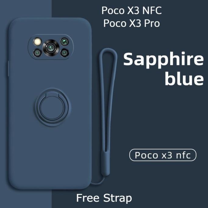 Xiaomi Poco X3 Nfc / Poco X3 Pro Case Silicone With Ring Holder