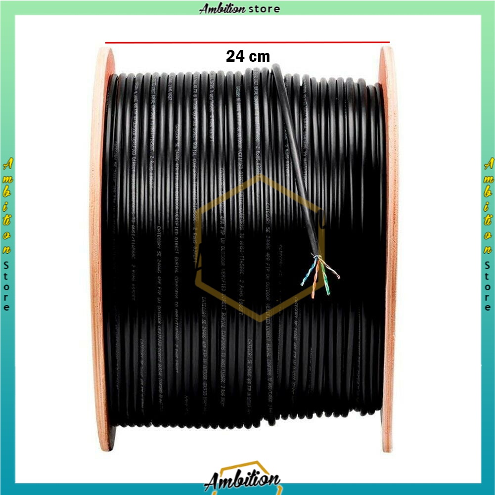 TERBARU!!! Kabel Outdoor CAT5E Roll Role 305 Meter LAN STP Spectra FTP 1 BOX Dus