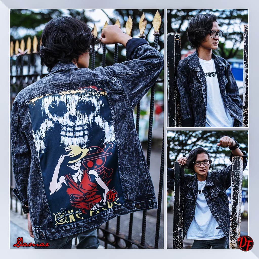 jaket pria denim jeans bergambar belakang/ jaket jeans pria terbaru 2022 /jaket pria printing/ jaket jeans pria bergambar terbaru/ jaket pria keren