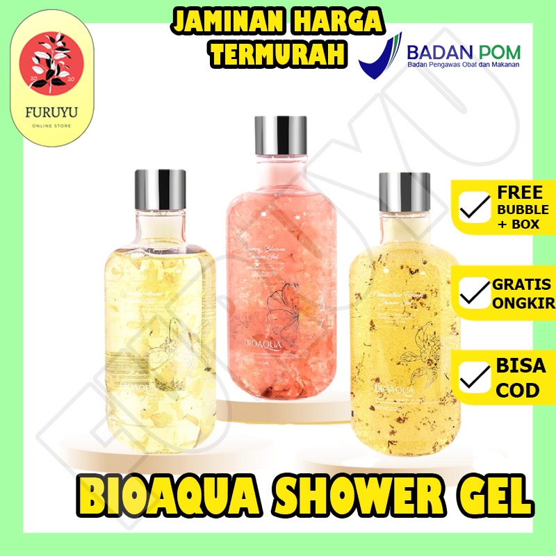 sabun pembersih pencerah penghilang bau badan tubuh BIOAQUA Shower Gel Abstract Fresh Petals Jasmine Flowers Osmanthus Cherry Blossom body wash 250ml