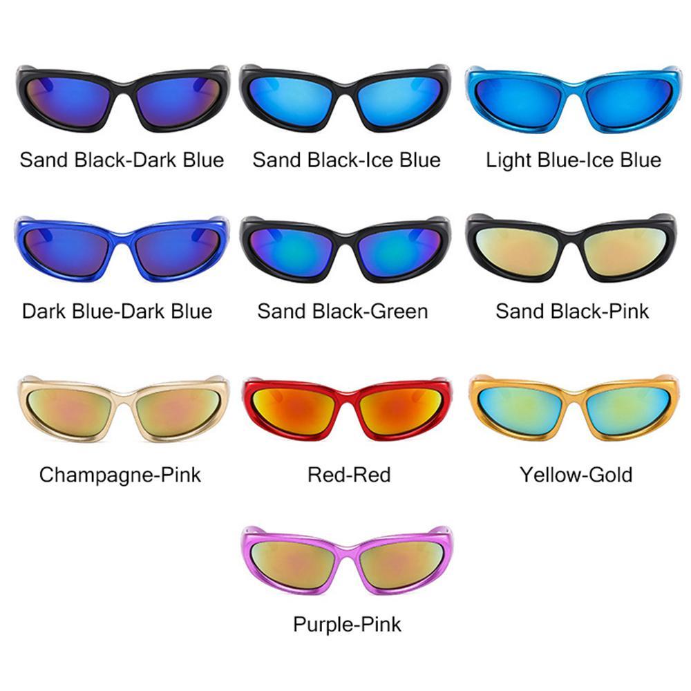 Wonder Wrap Around Kacamata Hitam Unisex Bersepeda Punk Outdoor Shades