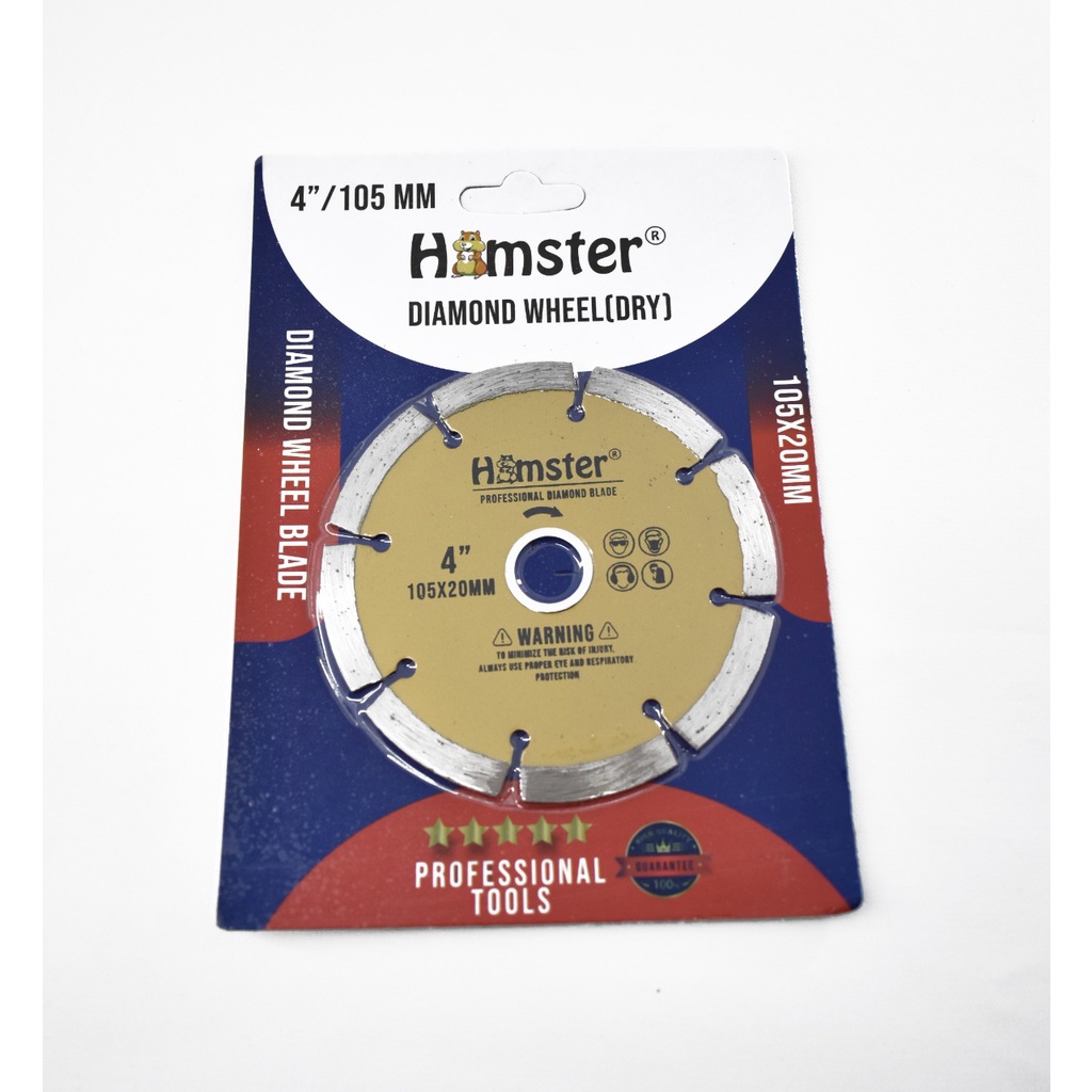 DIAMOND WHEEL MERK HAMSTER KERING 105 MM / MATA POTONG KERAMIK MERK HAMSTER / DRY WHEEL / MATA GERINDA