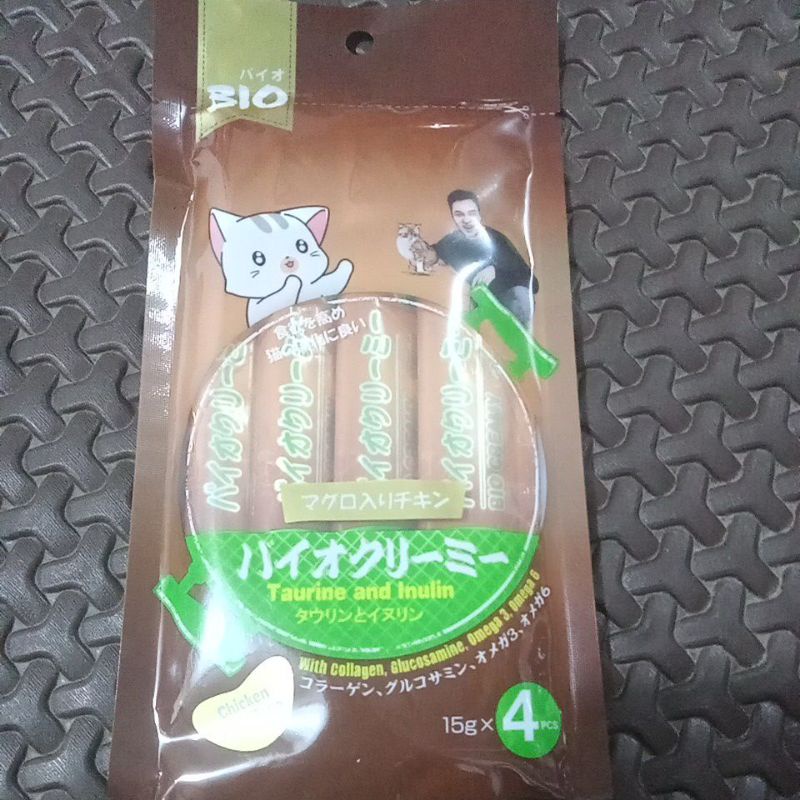 SNACK KUCING BERVITAMIN BIO CREAMY TREATS 1 PAK ISI 4 SACHET