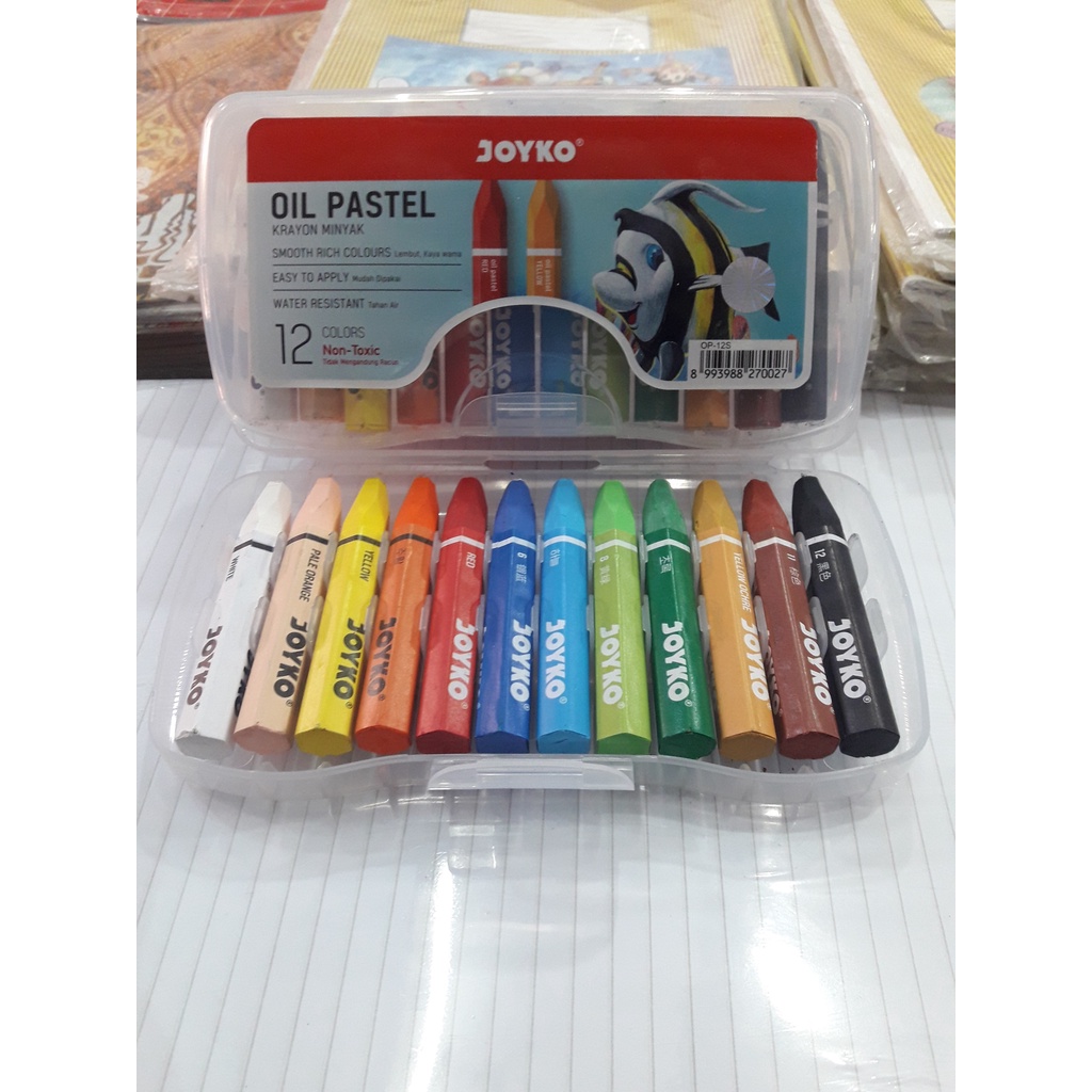 

crayon Titi Joyko 12 warna / oil pastel Joyko 12 warna non toxic