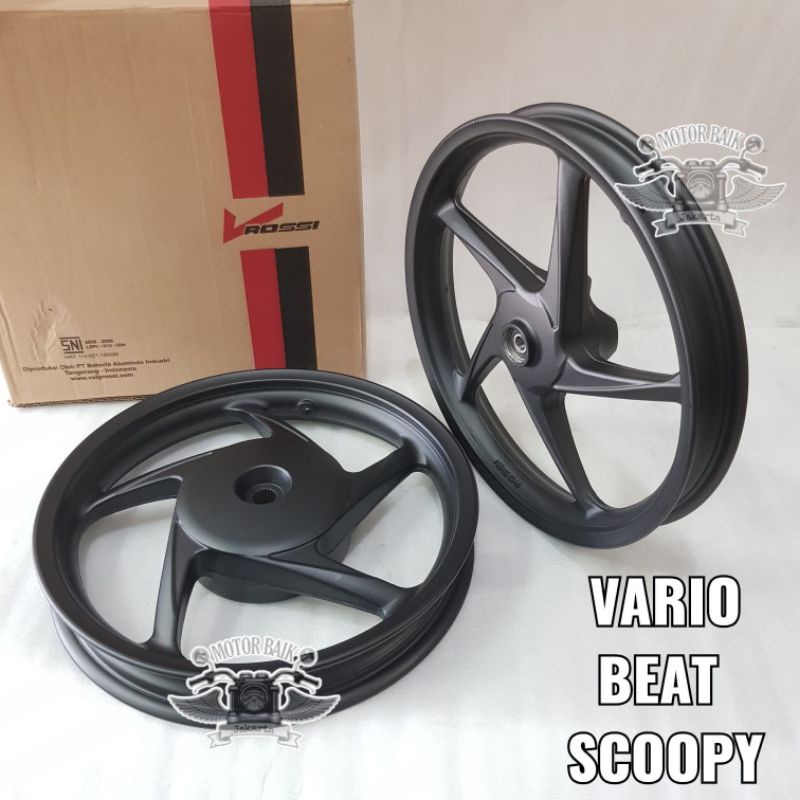 Velg velek pelek racing vario karbu beat karbu fi scoopy karbu fi spacy r14 1set ROSSI depan belakan