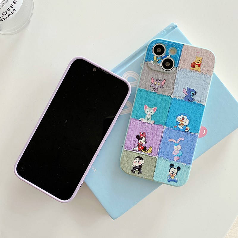 Hiu bayi Kartun Hitam Kisi Casing iPhone 6S 7 8 Plus XR XS Max iPhone 11 Pro Max 12 13 Redmi Note 8 Pro 9A 9T