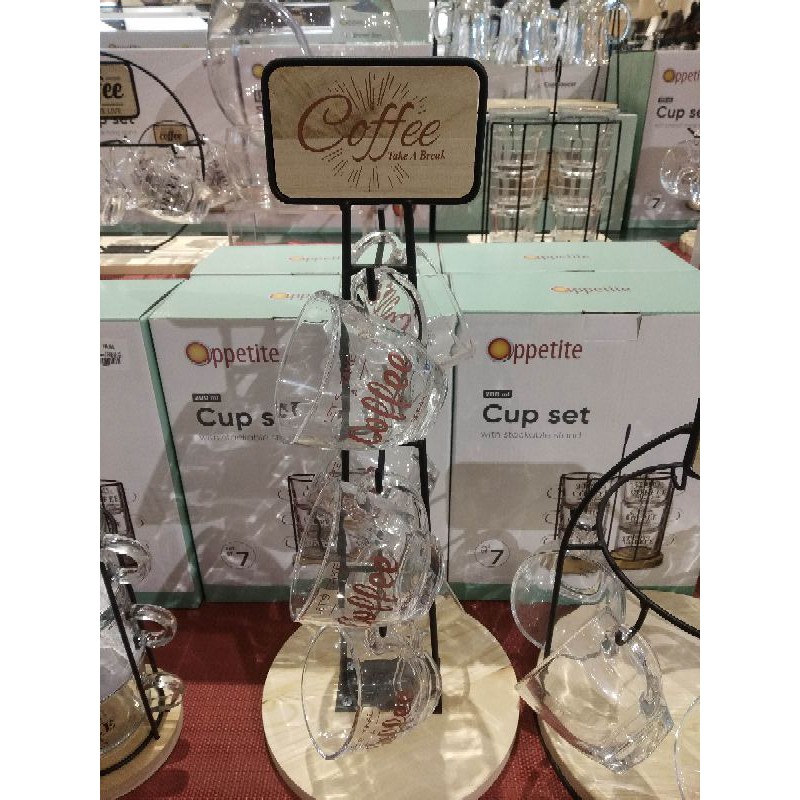 Cangkir Kopi Set Informa||Coffee Cup Set With Stand