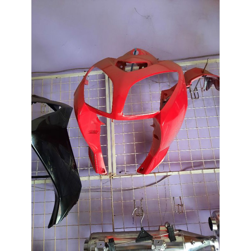 Tameng depan nouvo z merah cabe original 2005 kedok depan nouvo z 2005 merah original