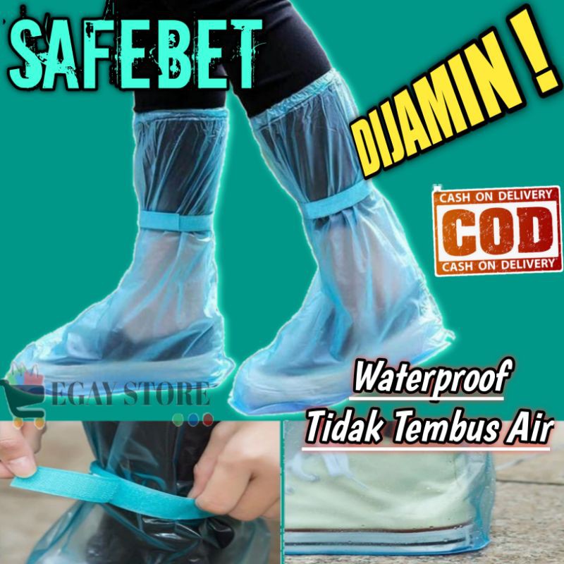 JAS HUJAN SEPATU PELINDUNG SEPATU ANTI AIR COVER SHOES MEDIS PANJANG SAFEBET WATERPROOF TERLARIS